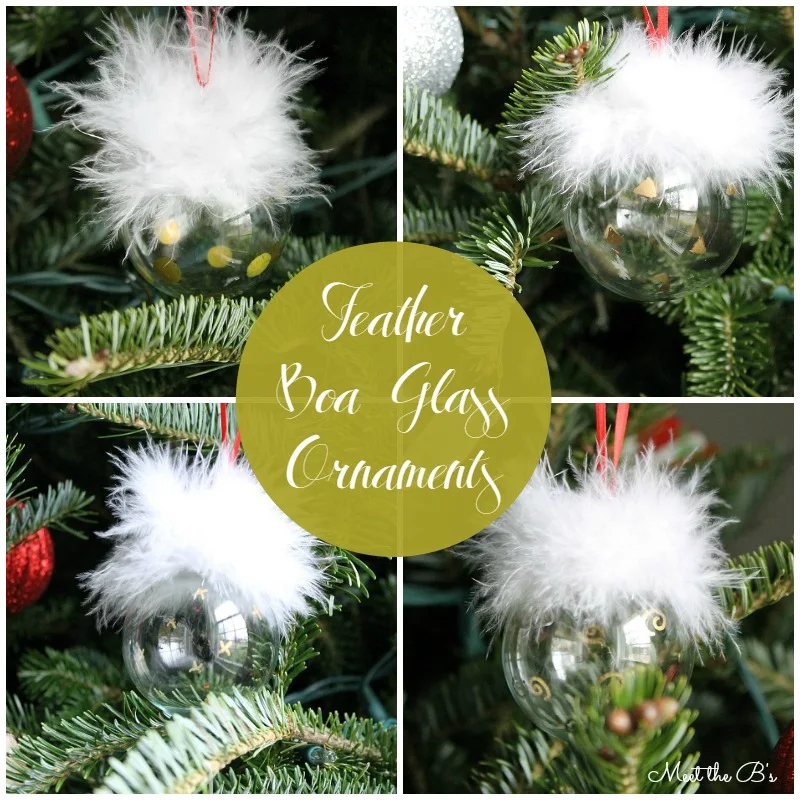 Monthly DIY Challenge- feather boa ornaments