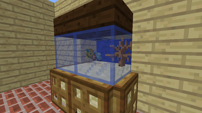 マインクラフト 魚の入った水槽の作り方 マイクラマルチプレイ日記ブログ