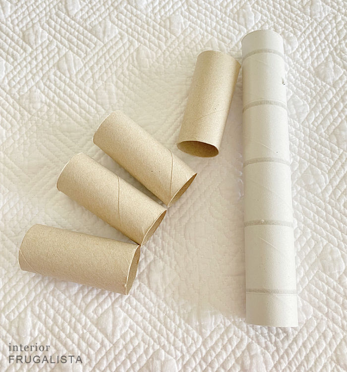 Eighth Most Popular DIY Project 2022 - Easter napkin rings made with a recycled paper towel tube