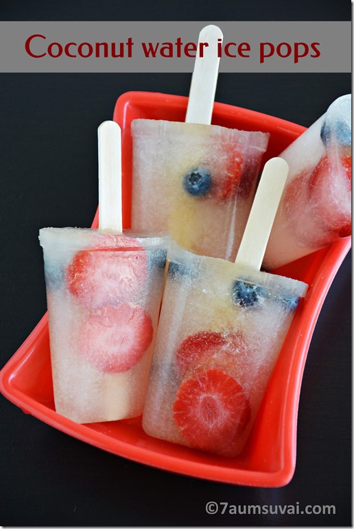 Coconut water popsicles 