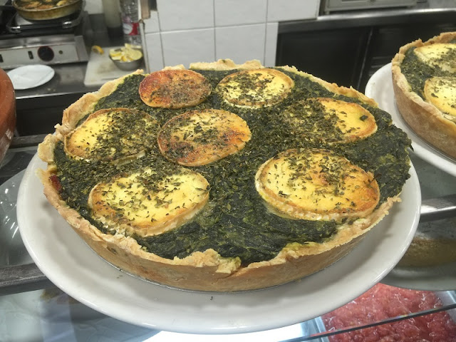 Tarta de espinacas y queso de cabra