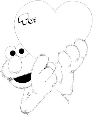 valentine coloring pages elmo