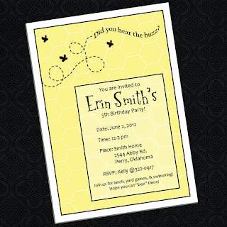 did you hear the buzz birthday invitation yellow black white by InvitationsbyEmily