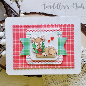 Amanda's card features Framework and Festive Fawn by Newton's Nook Designs; #newtonsnook