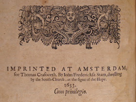  A decorated imprint (Amsterdam, 1633). 