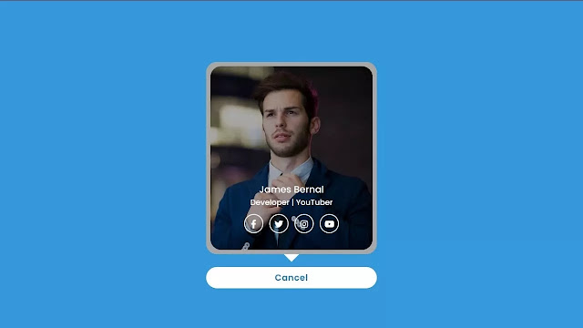 Animated Profile Card Design in HTML & CSS