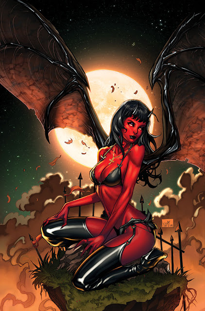 Purgatori (Sakkara) - Chaos! Comics characters wanita vampire berkulit merah dan bersayap kelelawar musuh Lady Death