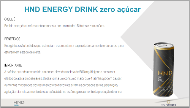 HND ENERGY DRINK zero açúcar