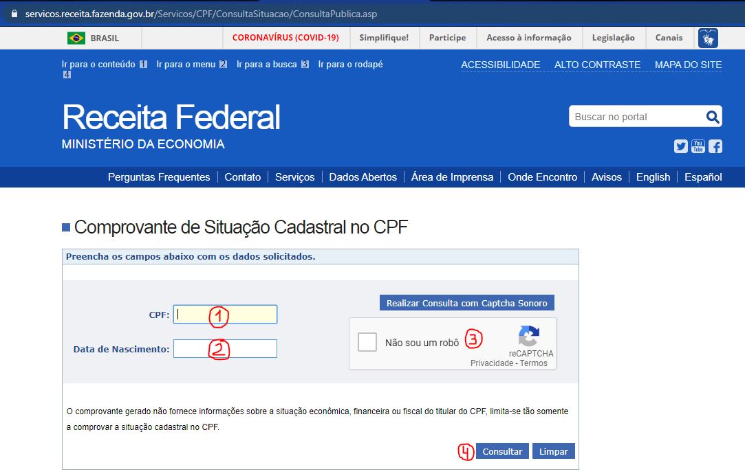 Como consultar a Situação Cadastral e as Pendências na ...