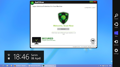 Anjav Antivirus berjalan normal di windows 8 | Syamsudin Blog