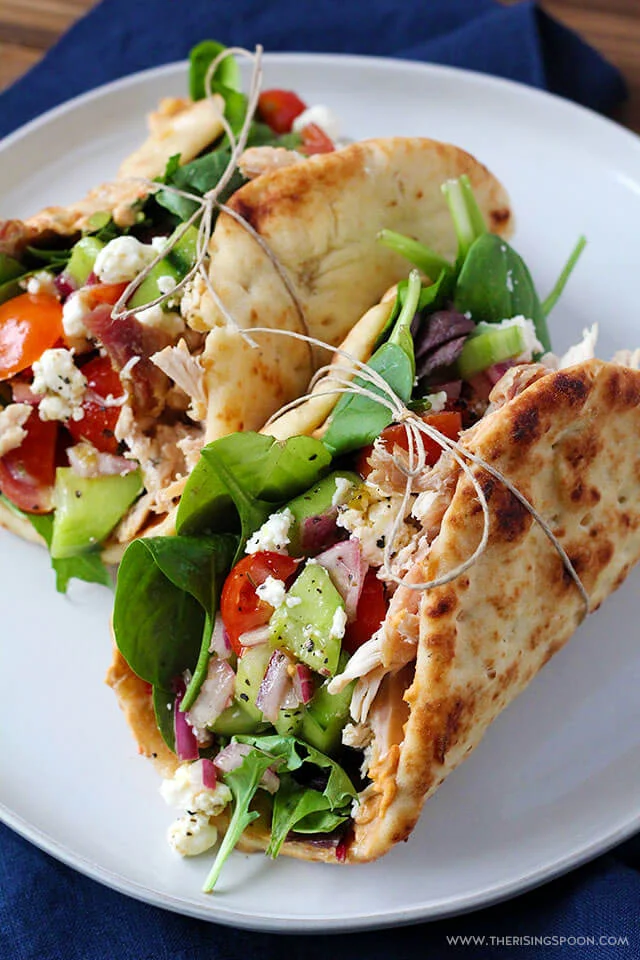 Top 10 Most Popular Recipes On The Rising Spoon in 2018: Chicken Hummus Naan Wraps