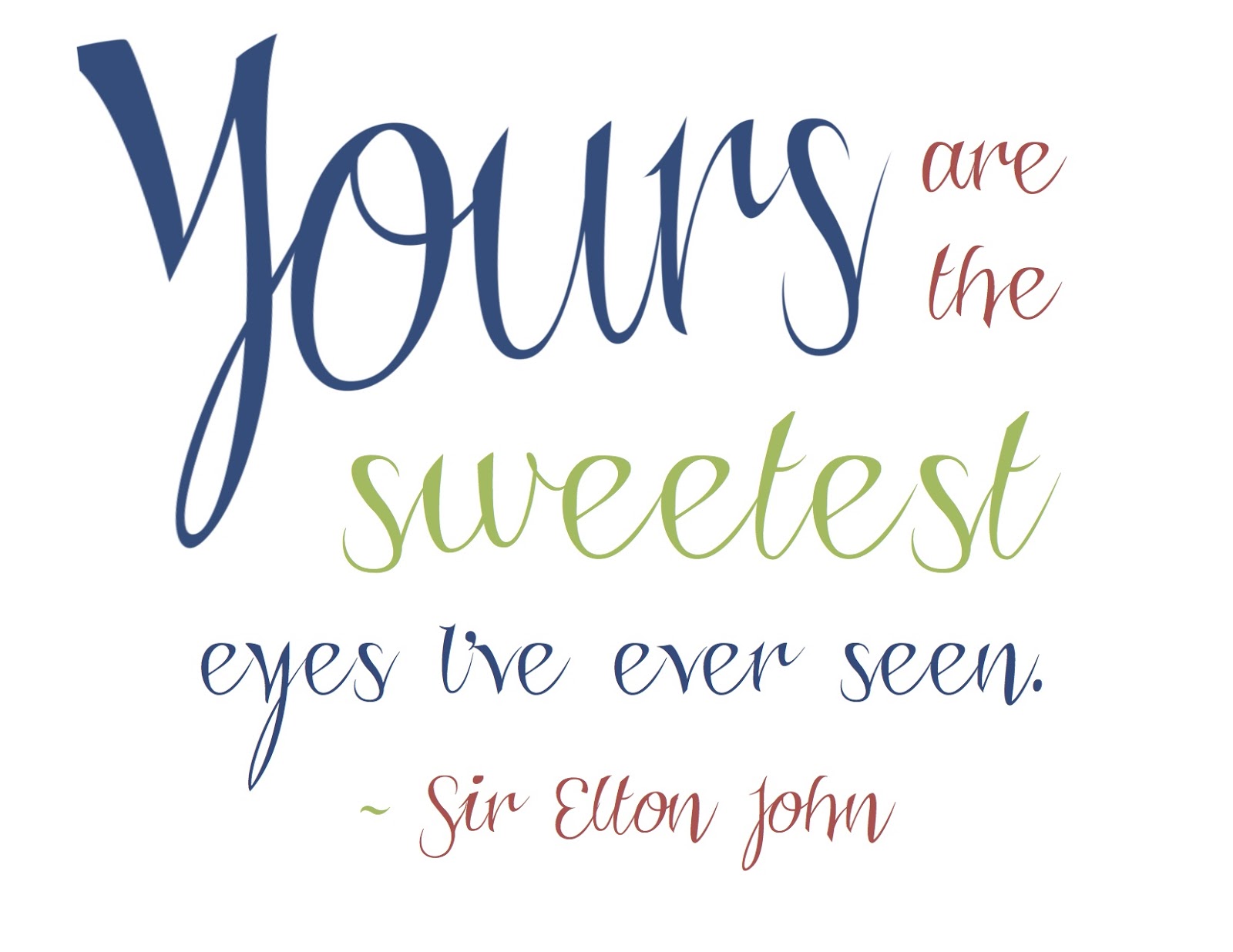 Monday Morning Printable - Elton John