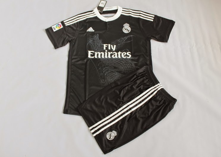 Jersey GO Kid's Real Madrid Third Official 2014-2015 Naga Hitam