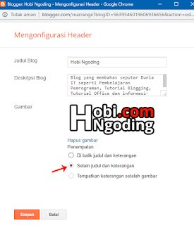 Mengganti Header Blog dengan Logo atau Gambar pada Blogger