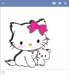 Cute Kitty Emoticon For Facebook Chat