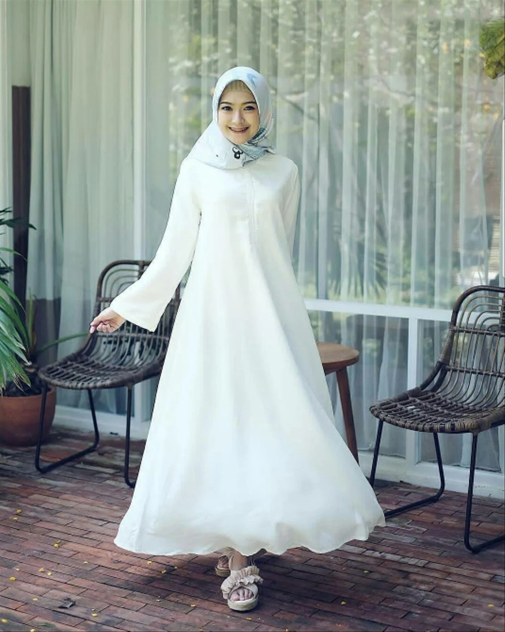 Baju gamis putih polos