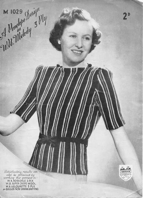 The Vintage Pattern Files - Free 1930's Knitting Pattern - Penelope Design Stripes, Stripes, Stripes