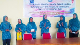 Meriahkan HKG ke 45, TP.PKK Kec. Buki Gelar Lomba Simulasi KDRT Dan BKB Kesehatan