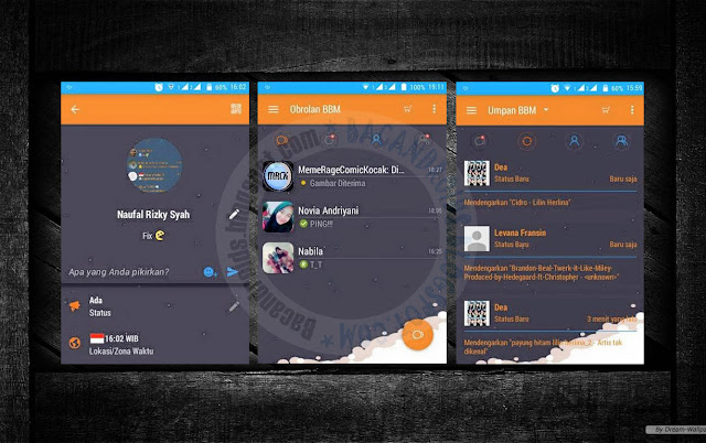 download BBM MOD Terbaru Thema Orange Innovation Versi 2.9.0.51