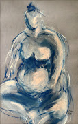 Femme enceinte, pastel, 2010