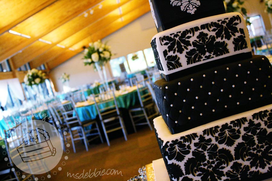 Black White Damask Wedding