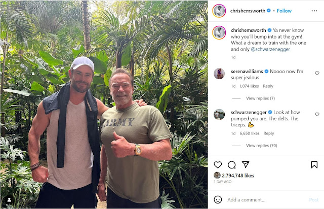 Chris Hemsworth gushes over Arnold Schwarzenegger meeting: ‘My dream came true!’