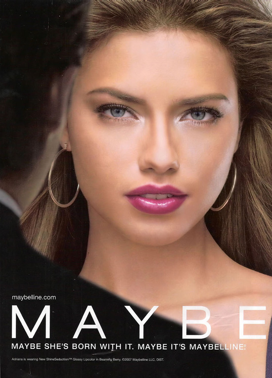 Adriana Lima Maybelline Ads Photoshoot