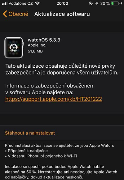 Apple watchOS 5.3.3 Features Changelog