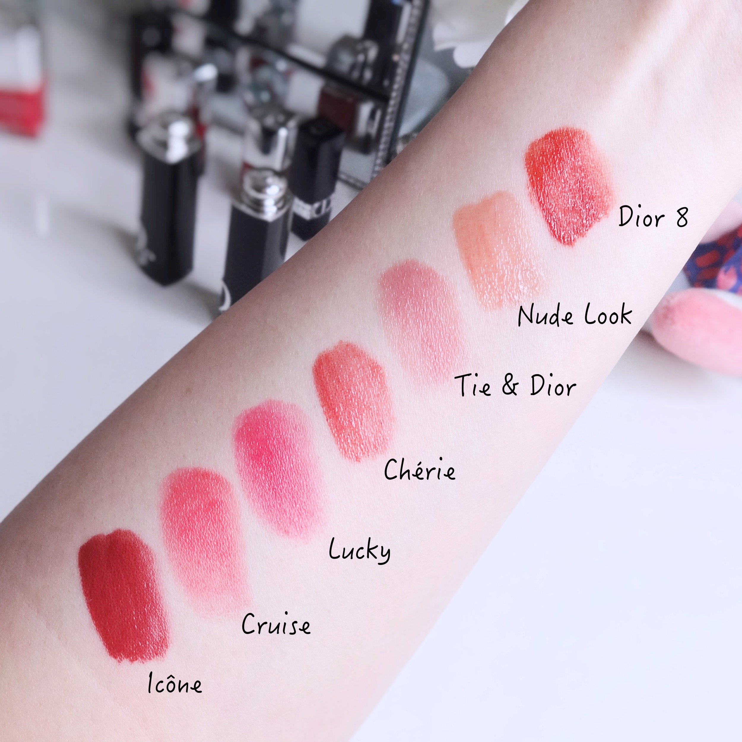 Dior Addict Refillable Lipstick Swatches