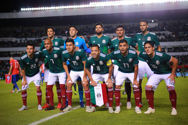 Formación de México ante Chile, amistoso disputado el 16 de octubre de 2018