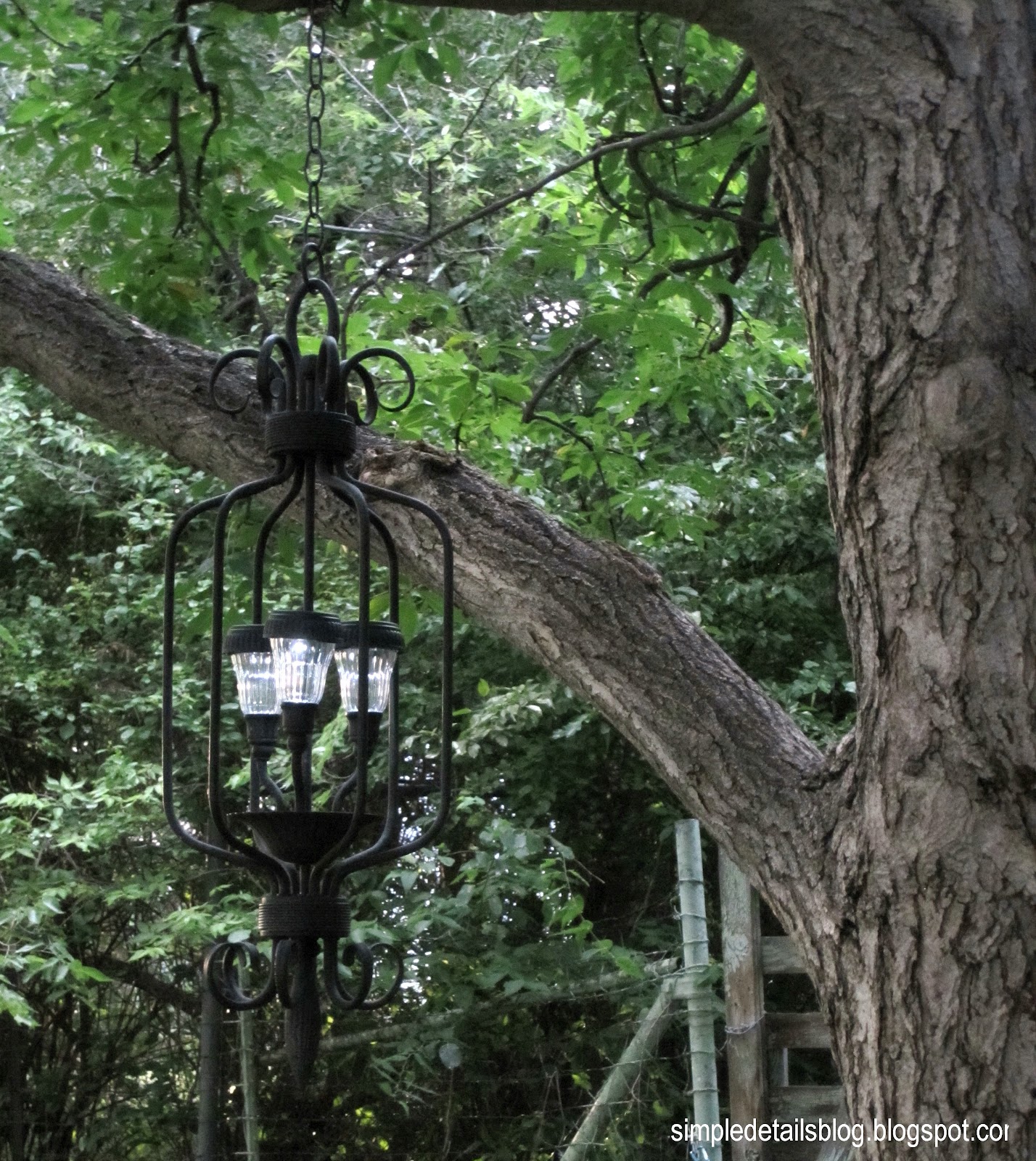 Simple Details: diy outdoor solar chandelier