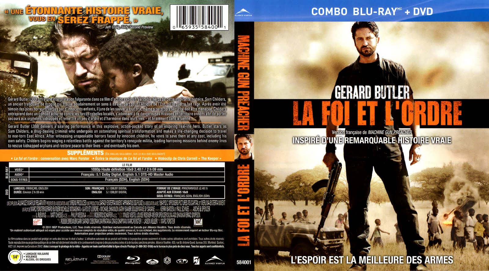 La Foi Et L'ordre Machine Gun Preacher Dvd Cover