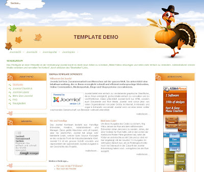 Siteground j15-180 (Thanksgiving) - шаблон для Joomla 1.5