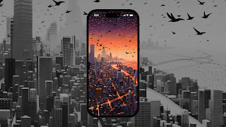 Beautiful City Sunset Background Wallpaper for Phone