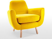 Graceful Jonah Armchair Dandelion Yellow Contemporary