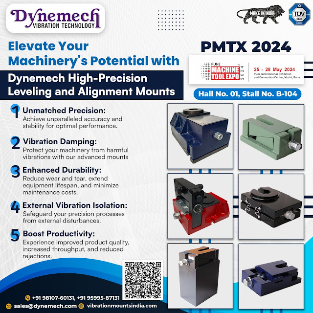 Precision levelling mounts are engineered to transmit machine loads to the ground , even in the presence of an angle difference between the machine base and foundation.