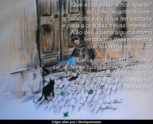 poesia gato desenho arte goticos dark imagens