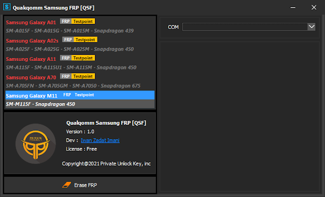 Samsung Qualcomm FRP reset tool