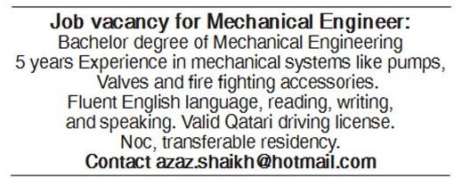Gulf Jobs Vacancy In Doha Qatar From Today