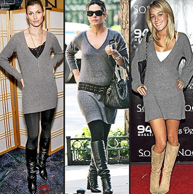 Celebrity Style on Celebrity Style Sweater Dress1 Png