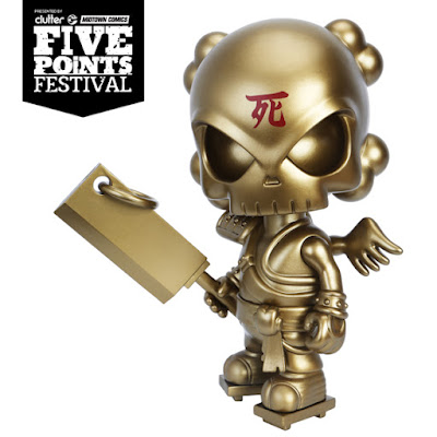 Five Points Festival Exclusive Soul Collector Gold Edition 8” Vinyl Figure by Huck Gee x Mighty Jaxx