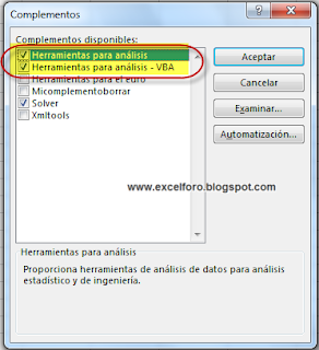 VBA: Complementos FUNCRES.XLAM y ATPVBAEN.XLAM de Excel