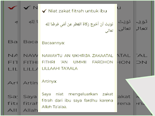 NIAT ZAKAT FITRAH UNTUK DIRI SENDIRI DAN ORANG LAIN +