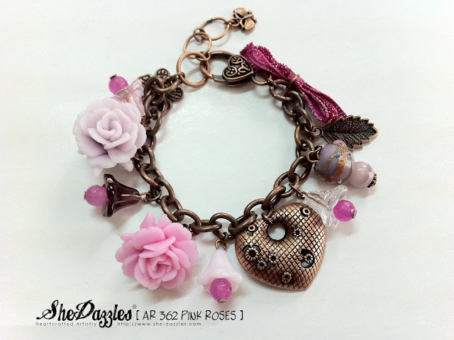 pink-rose-pastel-charm-bracelet-malaysia