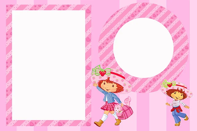 Strawberry Shortcake Free Printable Invitations, Labels or Cards.