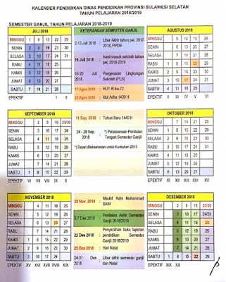 yang dapat anda gunakan khususnya untuk Guru dan umumnya untuk sekolah yang ada dilingkunga Kalender Pendidikan Tahun Pelajaran 2018/2019 Provinsi Sulawesi Selatan
