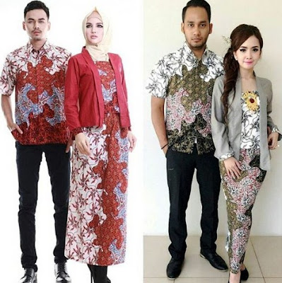 18 Contoh Baju Batik Couple Modis Lengan Panjang Untuk Remaja