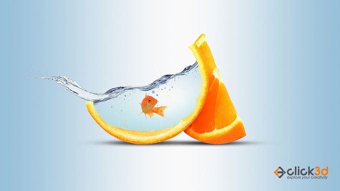 Water Fruit PhotoManipulation | Orange (click3d) Project Files