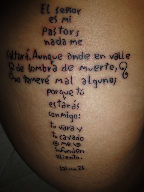 Bible Verse Tattoos Its Psalm 119105 KJV Thy word is a lamp unto my feet 
