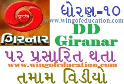 Std-10 DD Girnar Home Learning All Subjects Video August-2020 (www.wingofeducation.com)